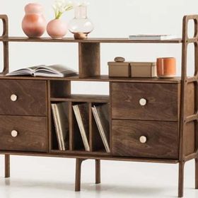 Woodesk Cpt4687-140 Fuerte Masif Ahşap 140x115 cm Ceviz Renk Dolap