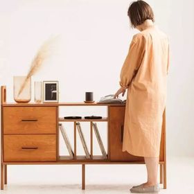 Woodesk Cpt4688-140 Brise Masif Ahşap 140x90 cm Natural Renk Dolap