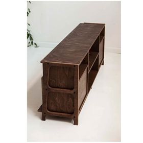 Woodesk CPT4690-170 Viento Masif Ahşap 170x60 CM Ceviz Renk Dolap