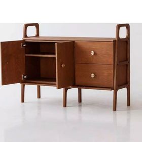 Woodesk Cpt4699-120 Valle Masif Ahşap 120x90 cm Tik Renk Dolap