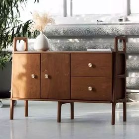 Woodesk Cpt4699-120 Valle Masif Ahşap 120x90 cm Tik Renk Dolap