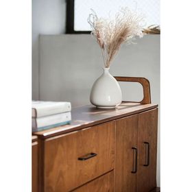 Woodesk CPT4703-140 Stille Masif Ahşap 140x90 CM Tik Renk Dolap