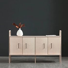 Woodesk CPT4709-140 Astre Masif Ahşap 140x90 CM Natural Renk Dolap