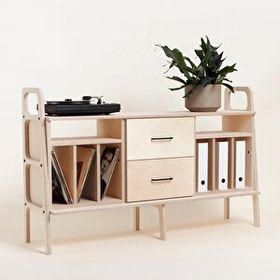 Woodesk CPT4712-140 Sereno Masif Ahşap 140x90 CM Naturel Renk Dolap