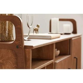 Woodesk Cpt4716-140 Roble Masif Ahşap 140x90 cm Natural Renk Dolap