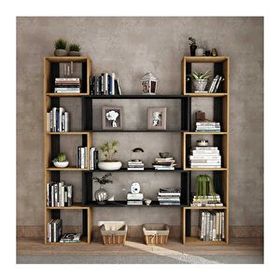 Woodesk CPT6011-200 Natural Dublin Masif Ağaç 190x200 cm Kitaplık