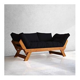 Woodesk CPT8105-210 Adalar Masif Siyah 2'li Kanepe