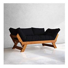 Woodesk CPT8105-210 Adalar Masif Siyah 2'li Kanepe