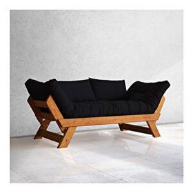 Woodesk CPT8105-210 Adalar Masif Siyah 2'li Kanepe