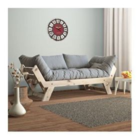 Woodesk CPT8107-210 Adalar Masif Natural-Gri Renk 2'li Kanepe
