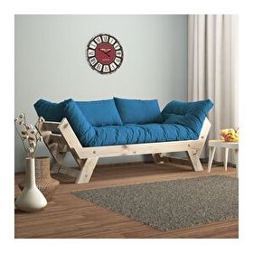Woodesk CPT8109-210 Adalar Masif Natural-Mavi Renk 2'li Kanepe