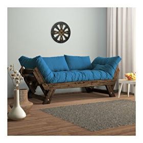 Woodesk CPT8115-210 Adalar Masif Ceviz-mavi Renk 2'li Kanepe