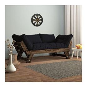 Woodesk CPT8117-210 Adalar Masif Ceviz-Siyah Renk 2'li Kanepe