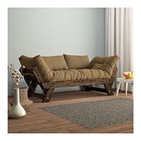 Woodesk CPT8119-210 Adalar Masif Ceviz-Camel Renk 2'li Kanepe
