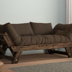 Woodesk CPT8120-210 Adalar Masif Ceviz-Kahve Renk 2'li Kanepe