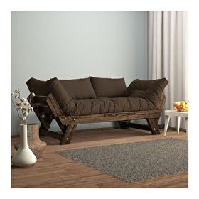Woodesk CPT8120-210 Adalar Masif Ceviz-Kahve Renk 2'li Kanepe