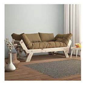 Woodesk CPT8122-210 Adalar Masif Natural-Camel Renk 2'li Kanepe
