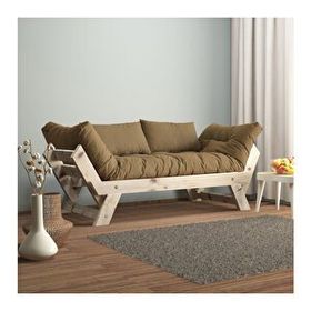 Woodesk CPT8122-210 Adalar Masif Natural-Camel Renk 2'li Kanepe