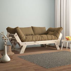 Woodesk CPT8122-210 Adalar Masif Natural-Camel Renk 2'li Kanepe
