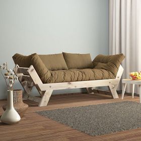Woodesk CPT8122-210 Adalar Masif Natural-Camel Renk 2'li Kanepe