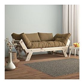 Woodesk CPT8122-210 Adalar Masif Natural-Camel Renk 2'li Kanepe