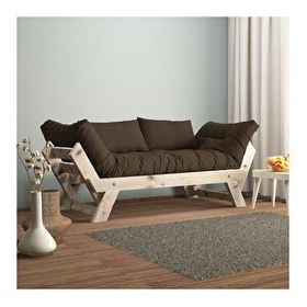 Woodesk CPT8123-210 Adalar Masif Natural-Kahve Renk 2'li Kanepe