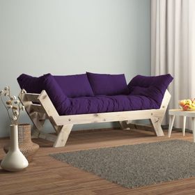 Woodesk CPT8124-210 Adalar Masif Natural-Mor Renk 2'li Kanepe