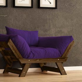 Woodesk CPT8137-140 Adalar Masif Mor Tekli Koltuk