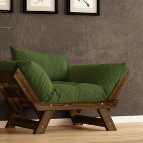 Woodesk CPT8140-140 Adalar Masif Yeşil Renk Tekli Koltuk