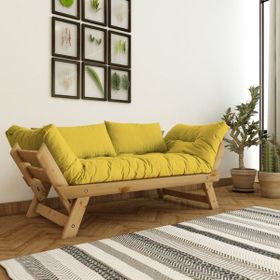 Woodesk CPT8169-210 Adalar Masif Natural-Sarı Renk 2li Kanepe