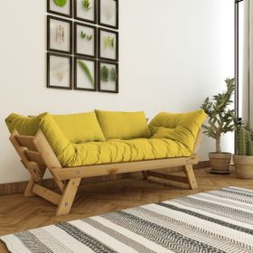 Woodesk CPT8169-210 Adalar Masif Natural-Sarı Renk 2li Kanepe