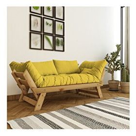 Woodesk CPT8169-210 Adalar Masif Natural-Sarı Renk 2li Kanepe
