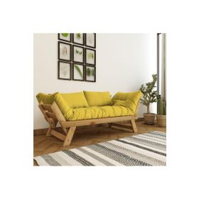 Woodesk CPT8169-210 Adalar Masif Natural-Sarı Renk 2li Kanepe