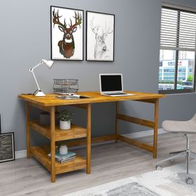 Woodface Cıty Doğal Ahşap Meşe Çalışma Masası