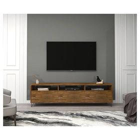 Woodface Holmes Doğal Ahşap Ceviz Tv Ünitesi