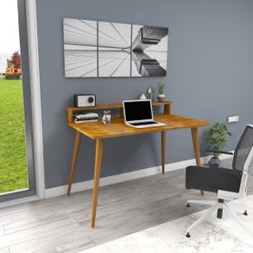 Woodface Kelly Doğal Ahşap Meşe Çalışma Masası