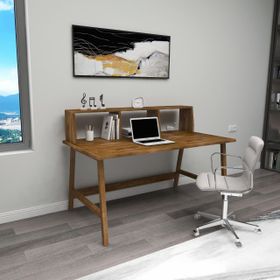 Woodface Lucy Doğal Ahşap Ceviz Çalışma Masası