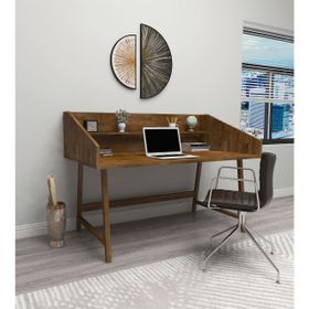 Woodface Mely Doğal Ahşap Ceviz Çalışma Masası