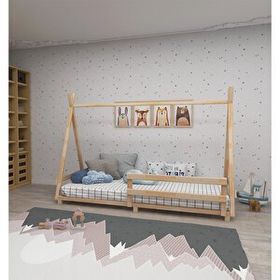 Woodface Panda Ahşap Montessori Karyola