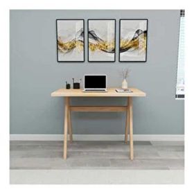 Woodface Polo Doğal Ahşap Meşe Çalışma Masası