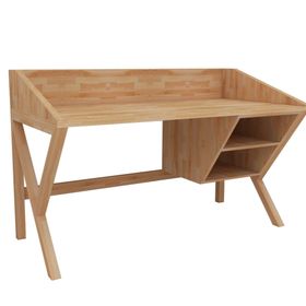 Woodface Snow Naturel Doğal Ahşap Çalışma Masası