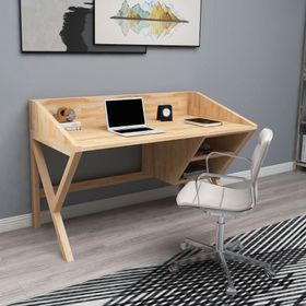 Woodface Snow Naturel Doğal Ahşap Çalışma Masası