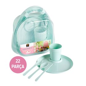 Wood&Good 4'lü 22 Parça Çantalı Piknik Seti