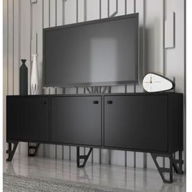 Wood'n Love Bello 160 cm Siyah-Siyah Tv Ünitesi
