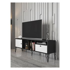 Wood'n Love Cercei 160 cm Beyaz-Siyah Tv Ünitesi