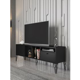 Wood'n Love Cercei Siyah Metal Ayaklı Tv Ünitesi