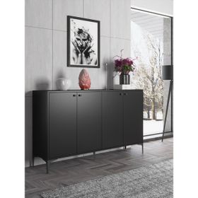 Wood'n Love Hestia Premium 160 cm 4 Kapak Metal Ayaklı Çok Amaçlı Dolap Konsol