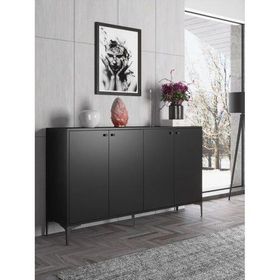 Wood'n Love Hestia Premium 160 cm 4 Kapak Metal Ayaklı Çok Amaçlı Dolap Konsol