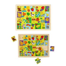 Woody Alfabe Resimli Ahşap Puzzle