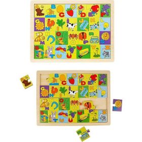Woody Alfabe Resimli Ahşap Puzzle